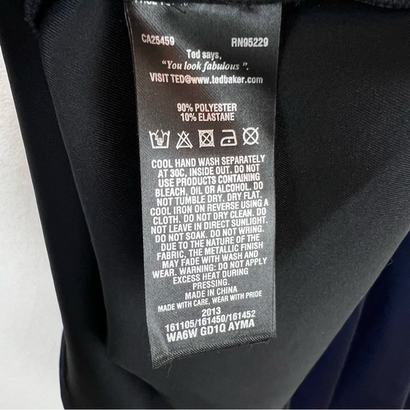 Ted Baker Metallic Blue Ayma Embellished Skater Dress Size 3 (Small) - Picture 10 of 13